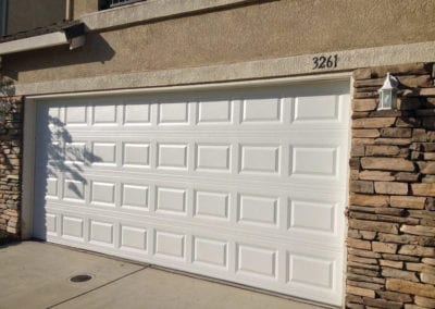 short panel garage door white