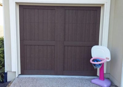 1 car wooden garage door