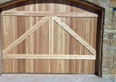 double garage door wood
