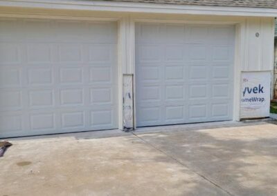 twin garage doors installed