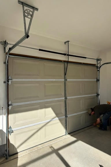 finishing garage door intall